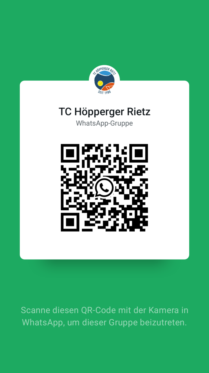 Info-WhatsApp-Gruppe des TC Höpperger Rietz